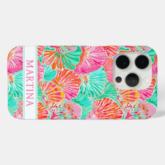 Colorful Shells Monogrammed Case-Mate iPhoneケース (裏面 (横))