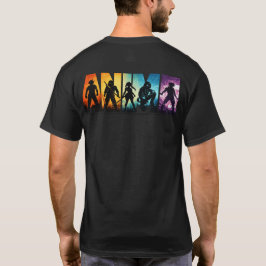 Colorful Silhouette Back Print T-Shirt Tシャツ