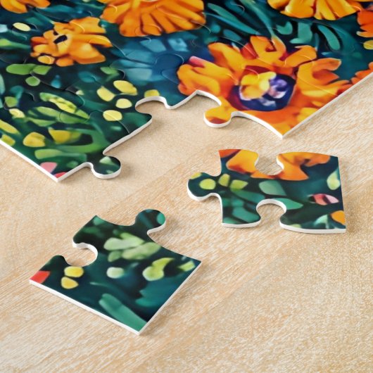 Colorful Simple Rustic Modern Cool ジグソーパズル (側面)