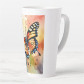 Colorful Single Butterfly Mug カフェラテマグ (右アングル)
