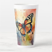 Colorful Single Butterfly Mug カフェラテマグ (正面)