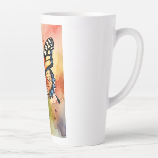 Colorful Single Butterfly Mug カフェラテマグ (右)