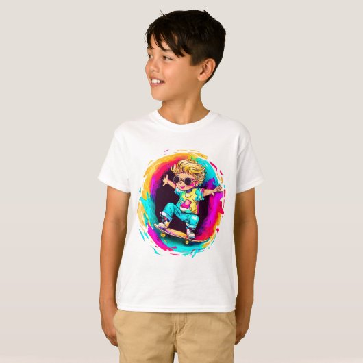 COLORFUL SKATER FUN! Tシャツ (正面フル)