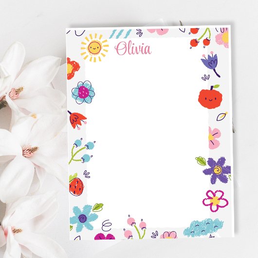 Colorful Sketch Scribble Funny personalized  ノートパッド