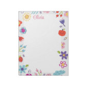 Colorful Sketch Scribble Funny personalized  ノートパッド (回転)