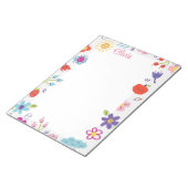 Colorful Sketch Scribble Funny personalized  ノートパッド (アングル)