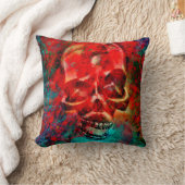 Colorful skull クッション (ブランケット)