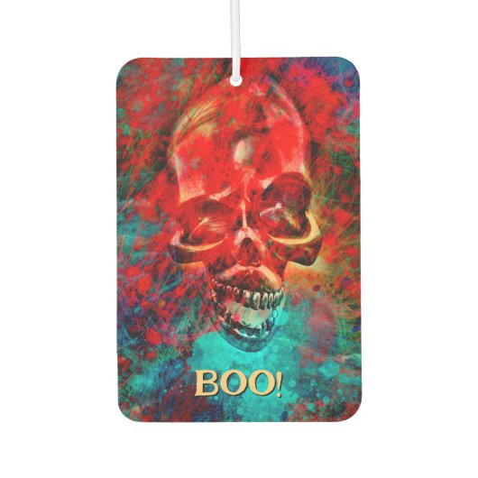Colorful skull. Boo! カーエアーフレッシュナー (正面)