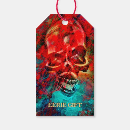 Colorful skull. Eerie Gift  ギフトタグ (正面)