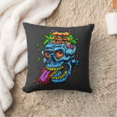 Colorful Skull Explosion クッション (ブランケット)