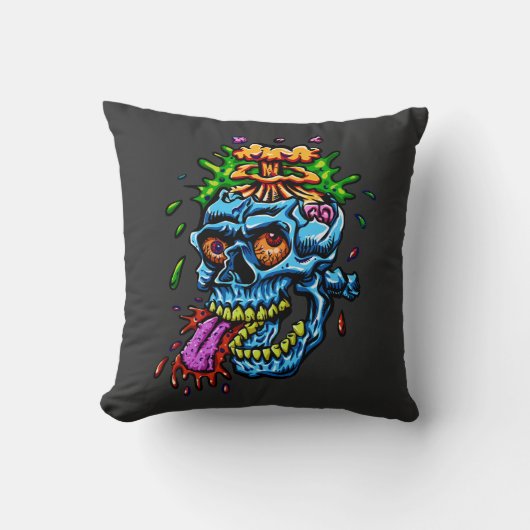 Colorful Skull Explosion クッション (正面)
