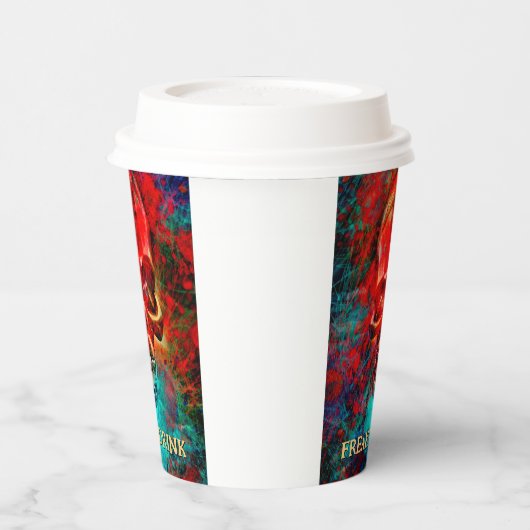 Colorful skull. Freaky Drink 紙コップ (左)