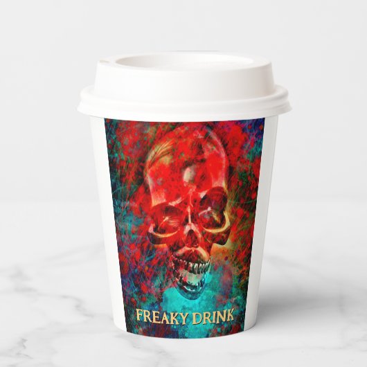 Colorful skull. Freaky Drink 紙コップ (裏面)