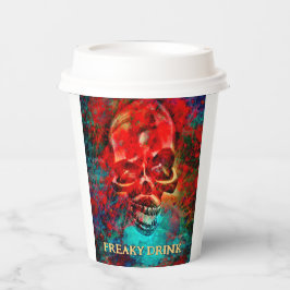 Colorful skull. Freaky Drink 紙コップ