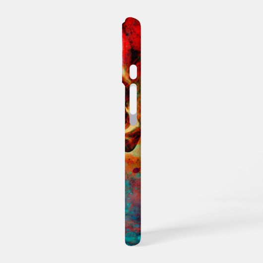 Colorful skull iPhone 16ケース (左側面)