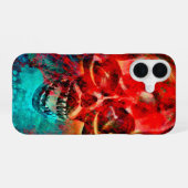 Colorful skull iPhone 16ケース (裏面横)