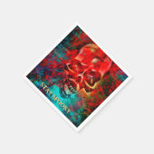 Colorful skull. Stay Spooky スタンダードカクテルナプキン (角)