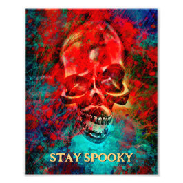Colorful skull. Stay Spooky  フォトプリント
