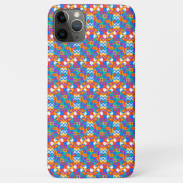 Colorful smartphone case with abstract geometric  iPhone 11 pro maxケース