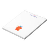 Colorful Smiling Apple Kindergarden Teacher ノートパッド (回転)