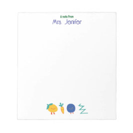 Colorful Smiling Fruits Kindergarden Teacher ノートパッド