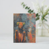 Colorful Smoking Mantis Surreal ポストカード (スタンド正面)