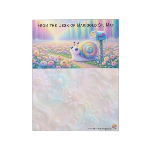 Colorful Snail Mail Notepad ノートパッド (回転)