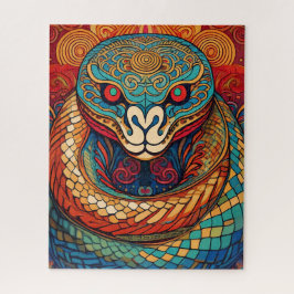 Colorful Snake in Intricate Swirls and Patterns ジグソーパズル