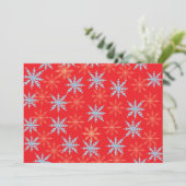 Colorful Snowflake Pattern Christmas Party Invitat 招待状 (スタンド正面)
