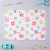 Colorful Snowflake Pattern – Festive Winter Design 薄葉紙 (クラフト)