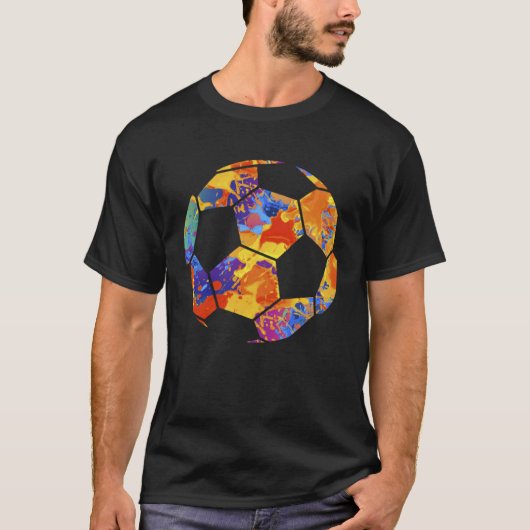 Colorful Soccer Player Graphic  Soccer Designs Tシャツ (正面)