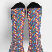 Colorful socks with a jigsaw puzzle pattern ソックス (上部)