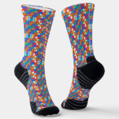 Colorful socks with a jigsaw puzzle pattern ソックス (傾斜あり)