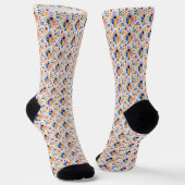 Colorful socks with a repeating geometric pattern  ソックス (傾斜あり)