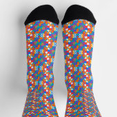 Colorful socks with a vibrant geometric pattern ソックス (上部)