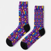 Colorful socks with intricate, symmetrical pattern ソックス (左)