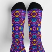 Colorful socks with intricate, symmetrical pattern ソックス (上部)