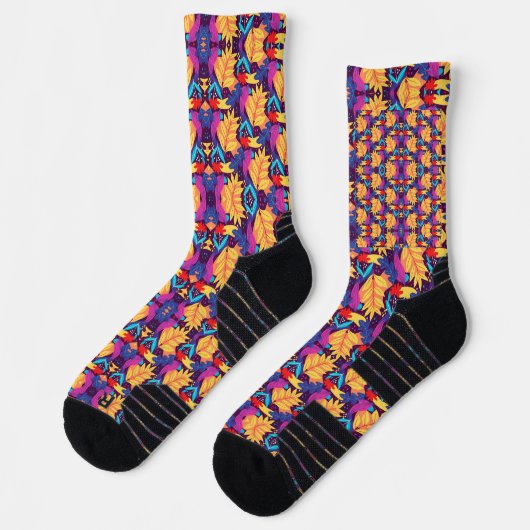 Colorful socks with vibrant abstract patterns  ソックス (左)