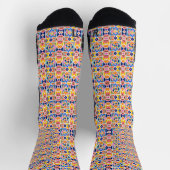 Colorful socks with vibrant geometric patterns ソックス (上部)