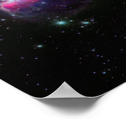 Colorful Space Galaxy Stars ポスター (角)