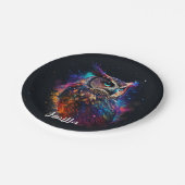 Colorful Space Owl                                 ペーパープレート (アングル)
