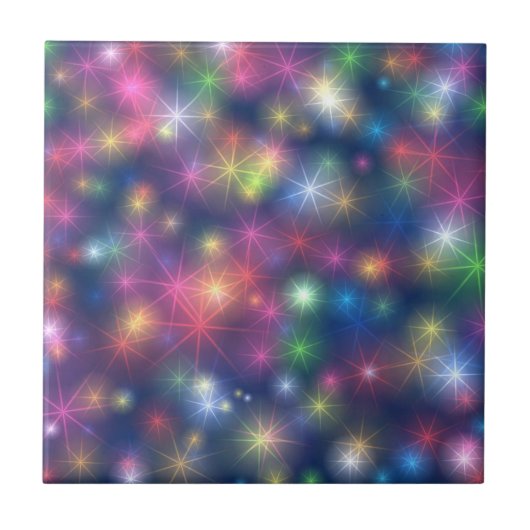 Colorful Sparkles Party Lights タイル (正面)