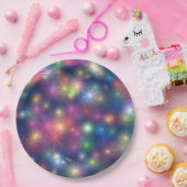 Colorful Sparkles Party Lights ペーパープレート (パーティー)