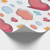 Colorful speech bubbles seamless pattern ラッピングペーパー (角)