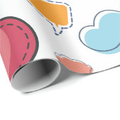 Colorful speech bubbles seamless pattern ラッピングペーパー (ロールコーナー)