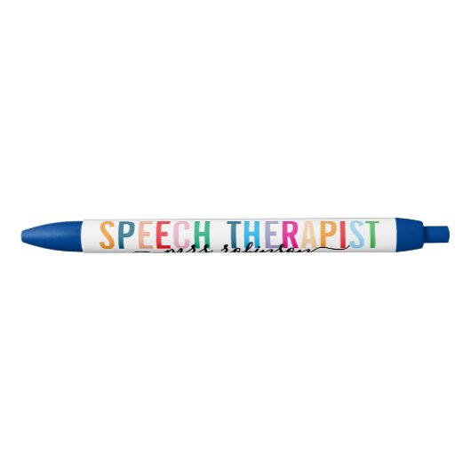 Colorful Speech Therapist Pen with Custom Name 黒ボールペン (正面)