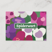 Colorful Spiderwort Flowers Floral 名刺 (正面)