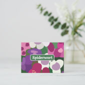 Colorful Spiderwort Flowers Floral 名刺 (スタンド正面)
