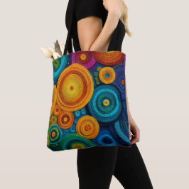 Colorful Spiral Abstract Pattern Geometric Swirl トートバッグ