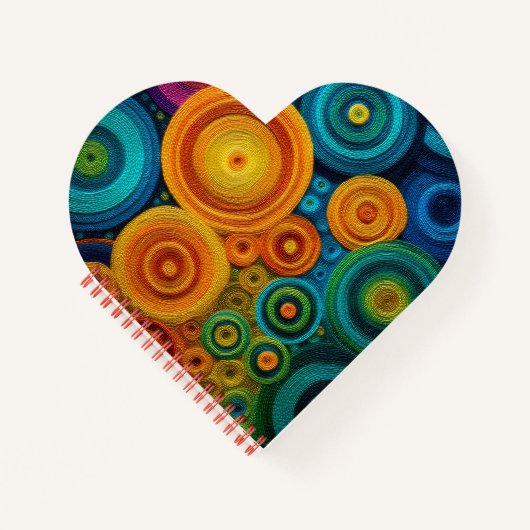 Colorful Spiral Abstract Pattern Geometric Swirl ノートブック (正面)